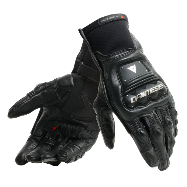 Steel-Pro In racing gloves featuring metal protectors and a sleek leather design, ideal for a streamlined fit inside racing suits.