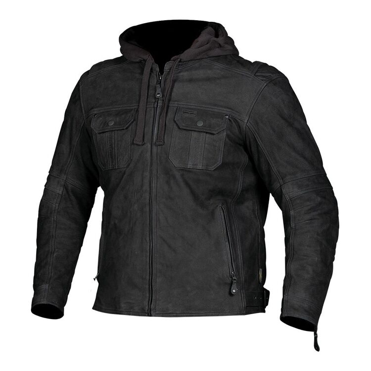 Street & Steel Drifter Jacket showcasing its classic leather design, CE Level 2 armor, and removable fleece liner.