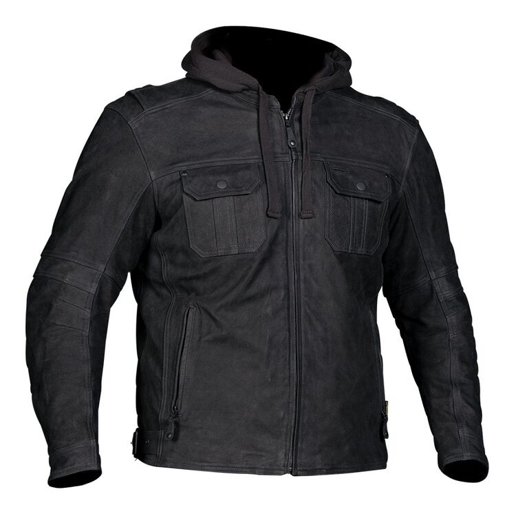 Street & Steel Drifter Jacket showcasing its classic leather design, CE Level 2 armor, and removable fleece liner.