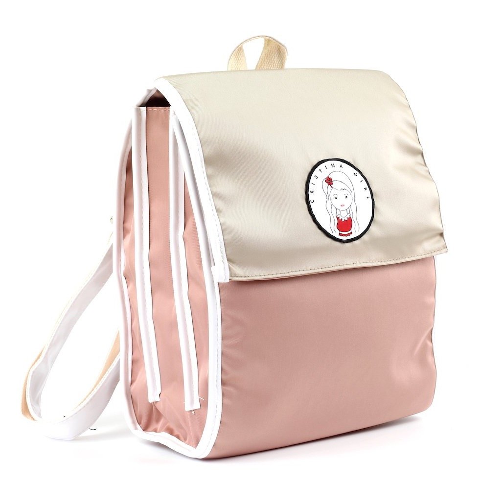 Stylish Laptop Backpack in two-tone colors with adjustable straps and multiple compartments for work and university use.