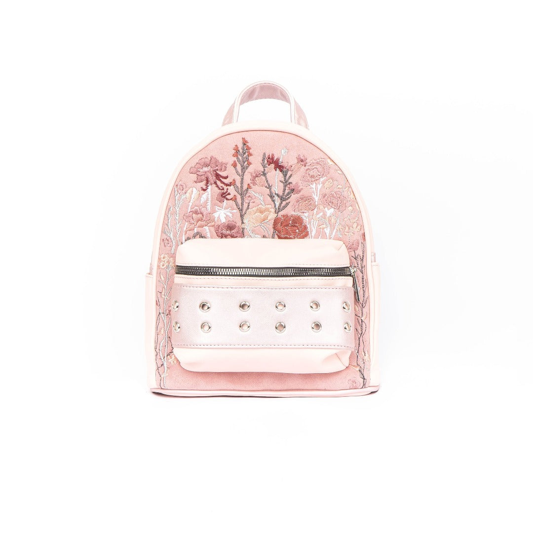 Tabby Medium Backpack in vibrant colors made of vegan leather, showcasing spacious design and adjustable straps.