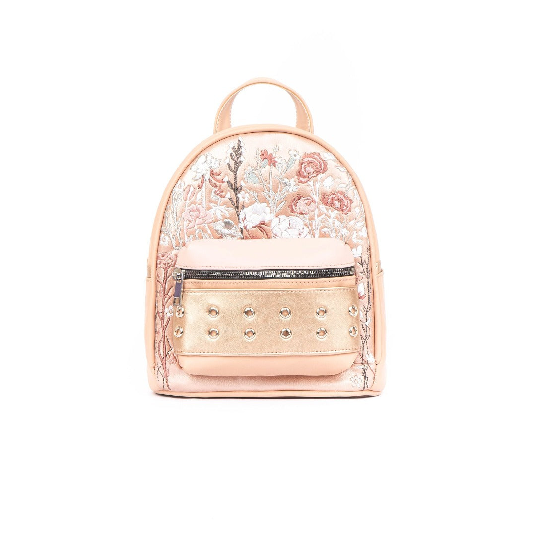 Tabby Medium Backpack in vibrant colors made of vegan leather, showcasing spacious design and adjustable straps.