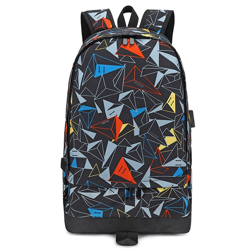 Thermal Transfer Backpack in Oxford textile, featuring multiple compartments and a trendy design, ideal for students.