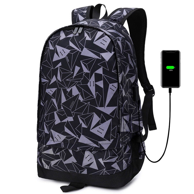 Thermal Transfer Backpack in Oxford textile, featuring multiple compartments and a trendy design, ideal for students.