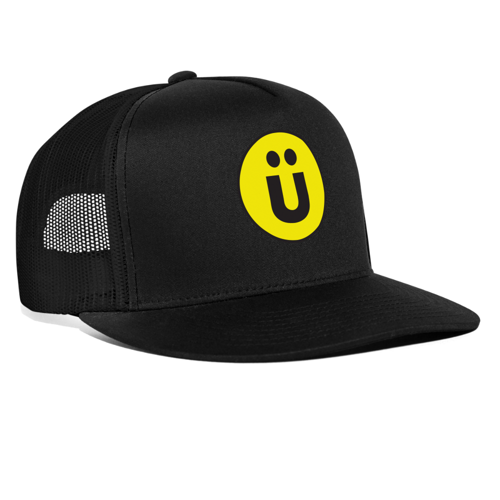 Stylish trucker cap featuring a structured design, perfect for casual wear.