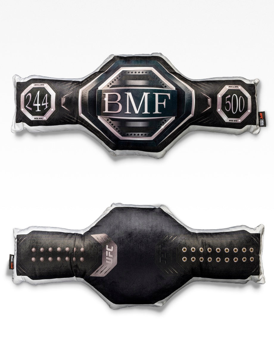 UFC BMF Championship Belt Big Shots 16" Pillow featuring soft velvet cover and premium fill, perfect for fans.