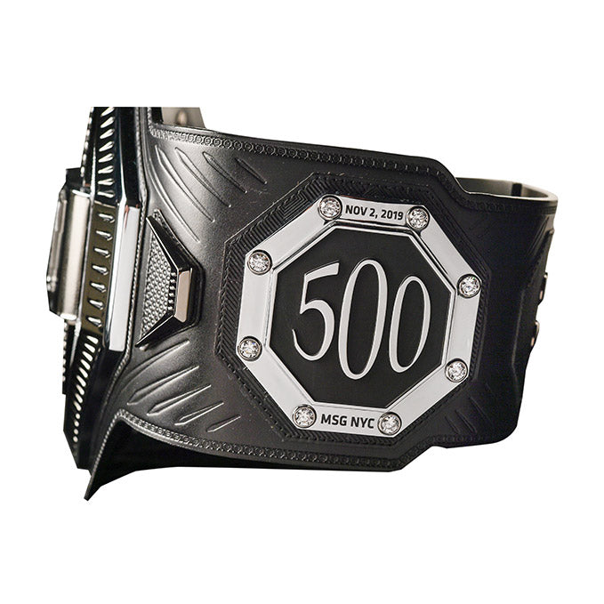 UFC BMF Replica Belt displayed in a black zippered carry case, showcasing its unique design and craftsmanship.