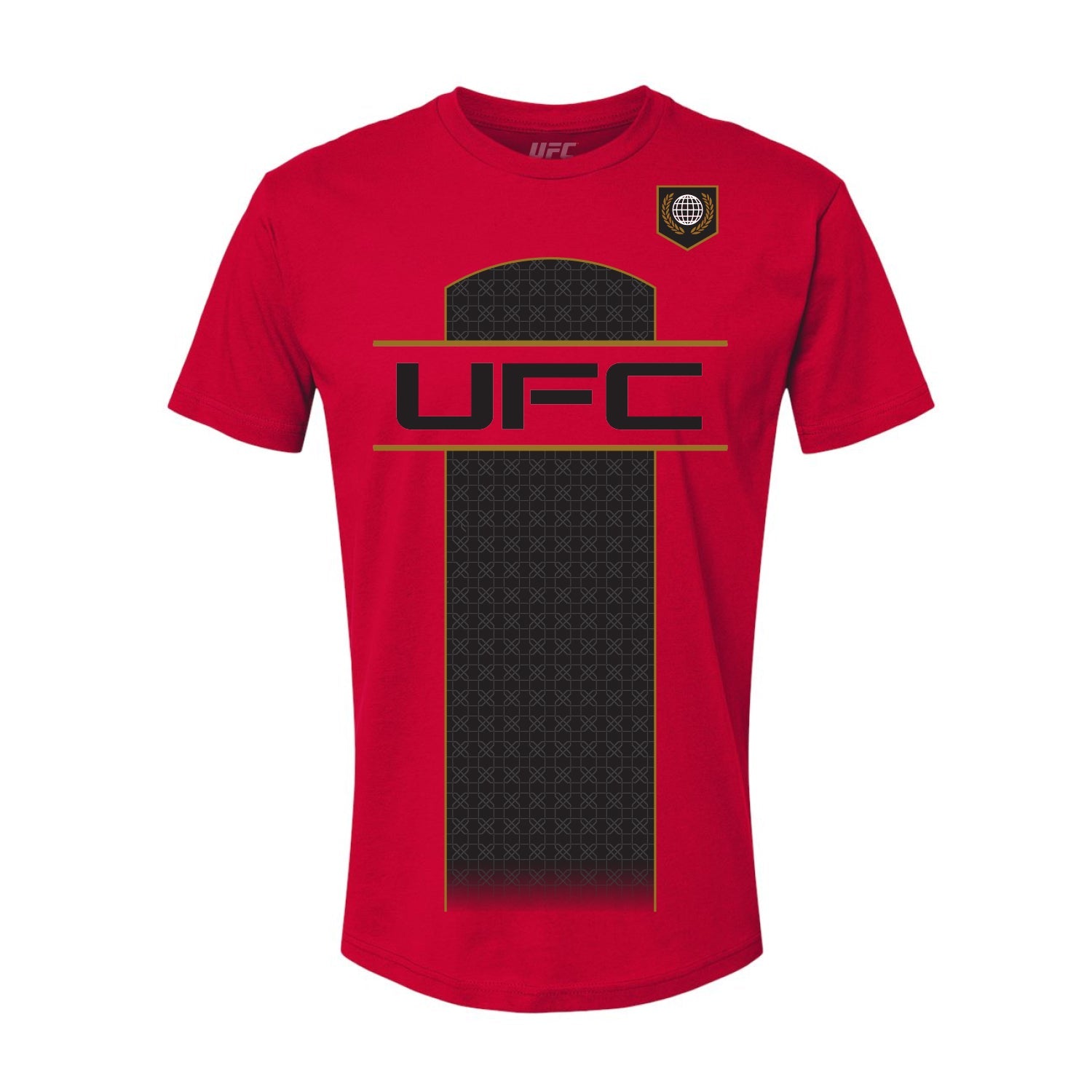 Red UFC Leaders T-Shirt featuring the official UFC logo, designed for comfort and style.