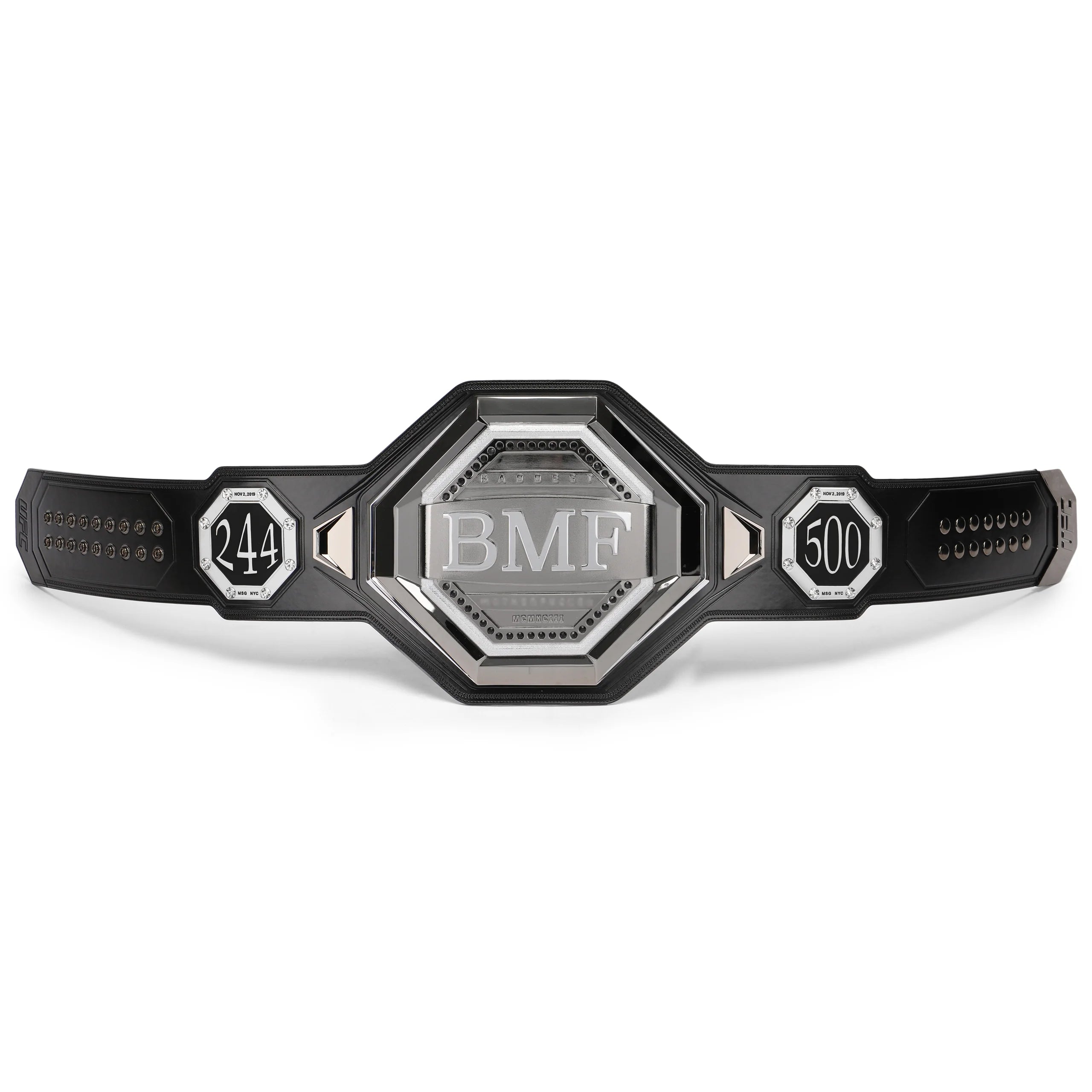 UFC Replica BMF Belt showcasing intricate details and craftsmanship, perfect for collectors and fans.