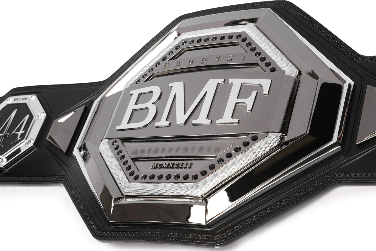 UFC Replica BMF Belt showcasing intricate details and craftsmanship, perfect for collectors and fans.