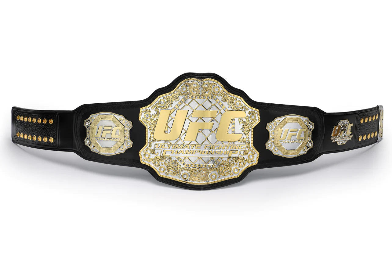 UFC Replica Classic Championship Belt featuring 25 stones and flags representing UFC history.