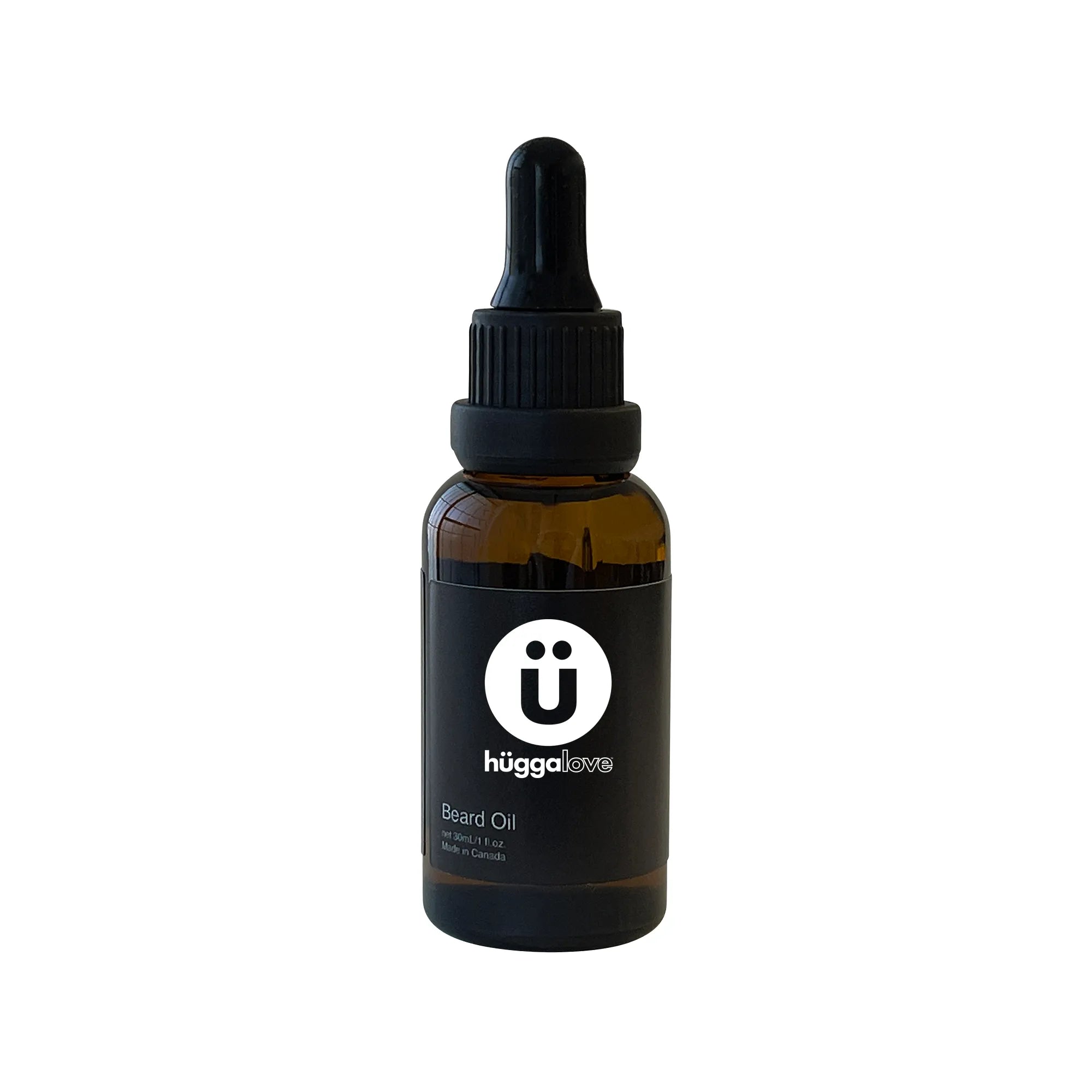 Bottle of Unscented Beard Oil with dropper cap, showcasing its natural ingredients and sleek design.