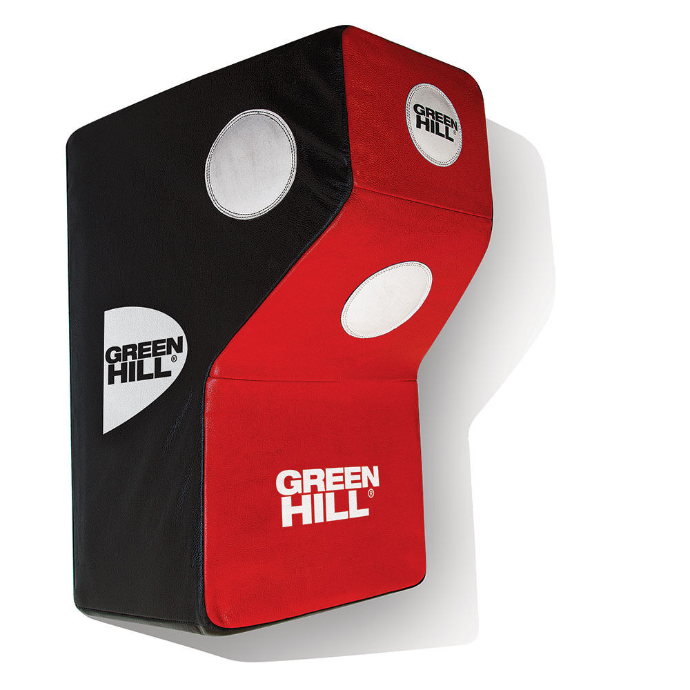 Wall Pad Classic made of genuine leather in black and red colors, designed for training with easy wall mounting.