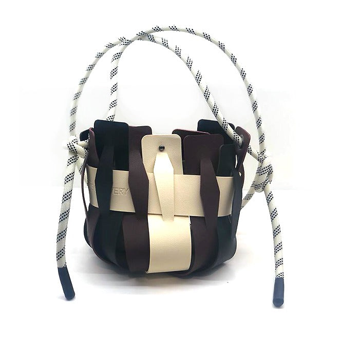 Weaveasy Dome Bag with colorful straps and adjustable design, showcasing its unique customization features.