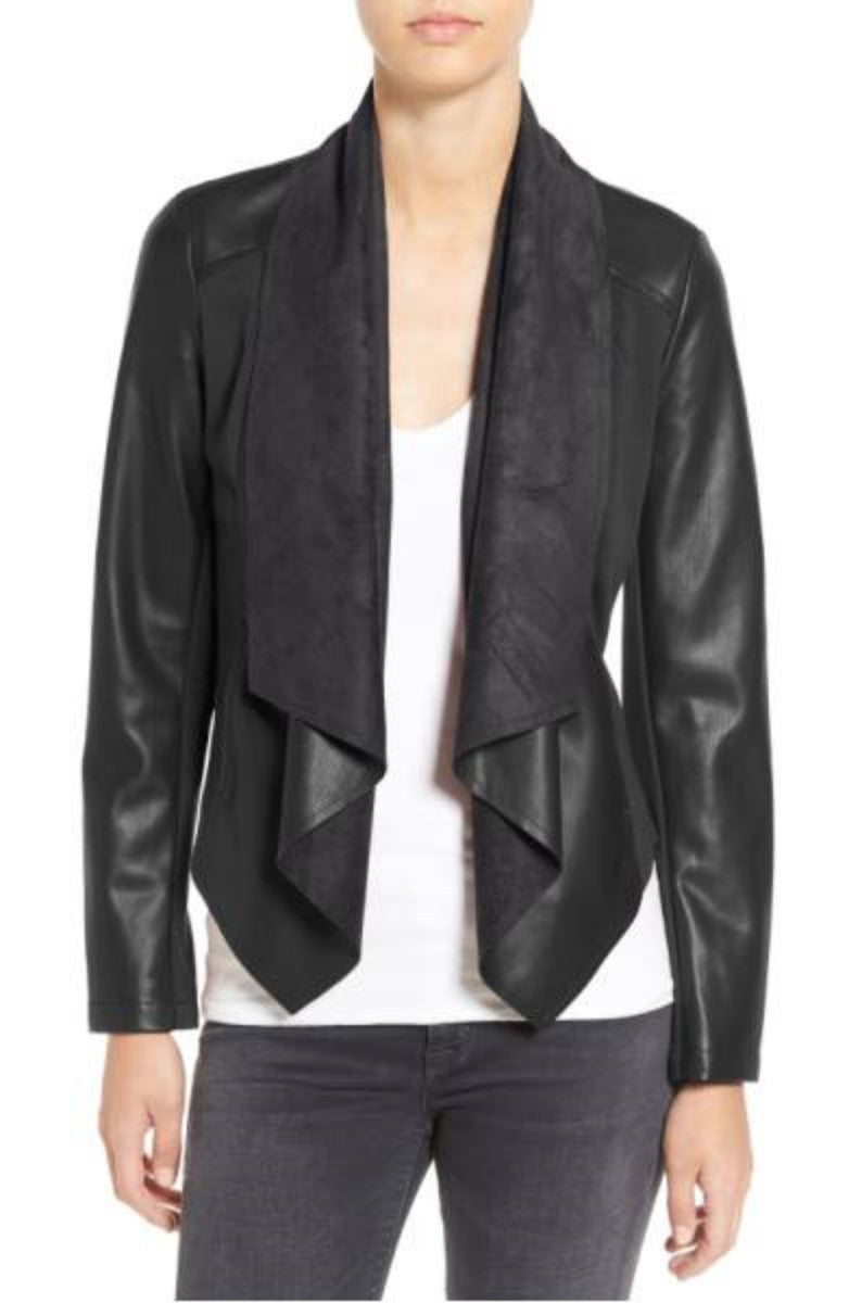 Women Real Lambskin Leather Biker Jacket KW327 featuring high-quality leather, satin lining, and stylish design with multiple pockets.