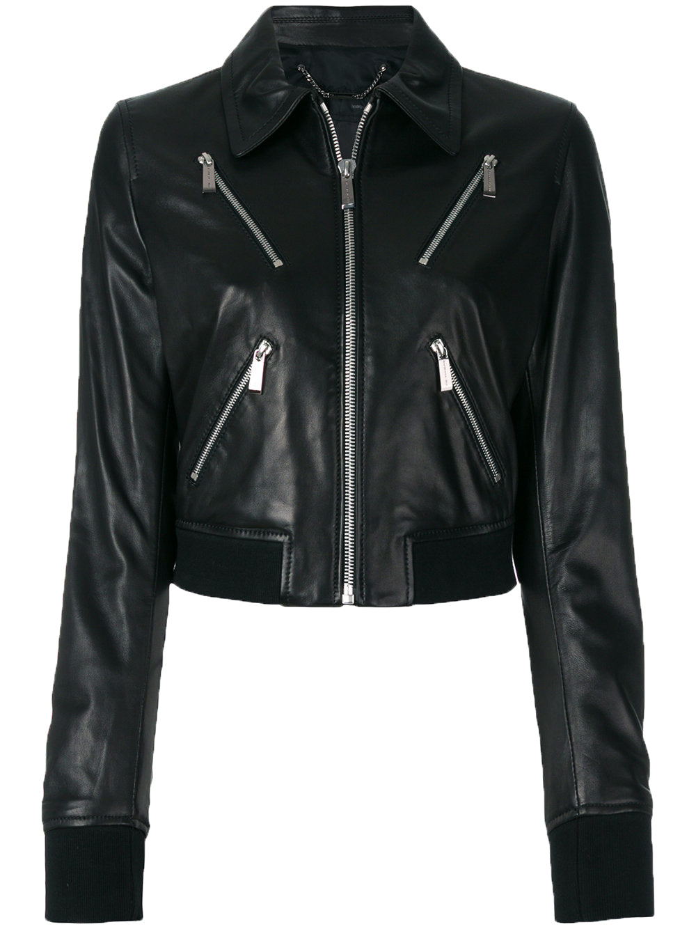 Women Real Lambskin Leather Biker Jacket KW536 featuring high-quality leather, YKK zipper, and satin lining for comfort.