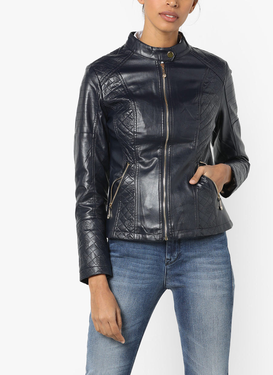 Women Real Lambskin Leather Biker Jacket KW561 featuring high-quality leather, YKK zipper, and satin lining for comfort.