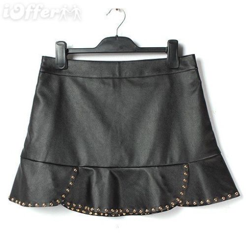 Women Real Lambskin Leather Mini Skirt WS013 displayed with satin lining and pockets, showcasing its elegant design and high-quality craftsmanship.