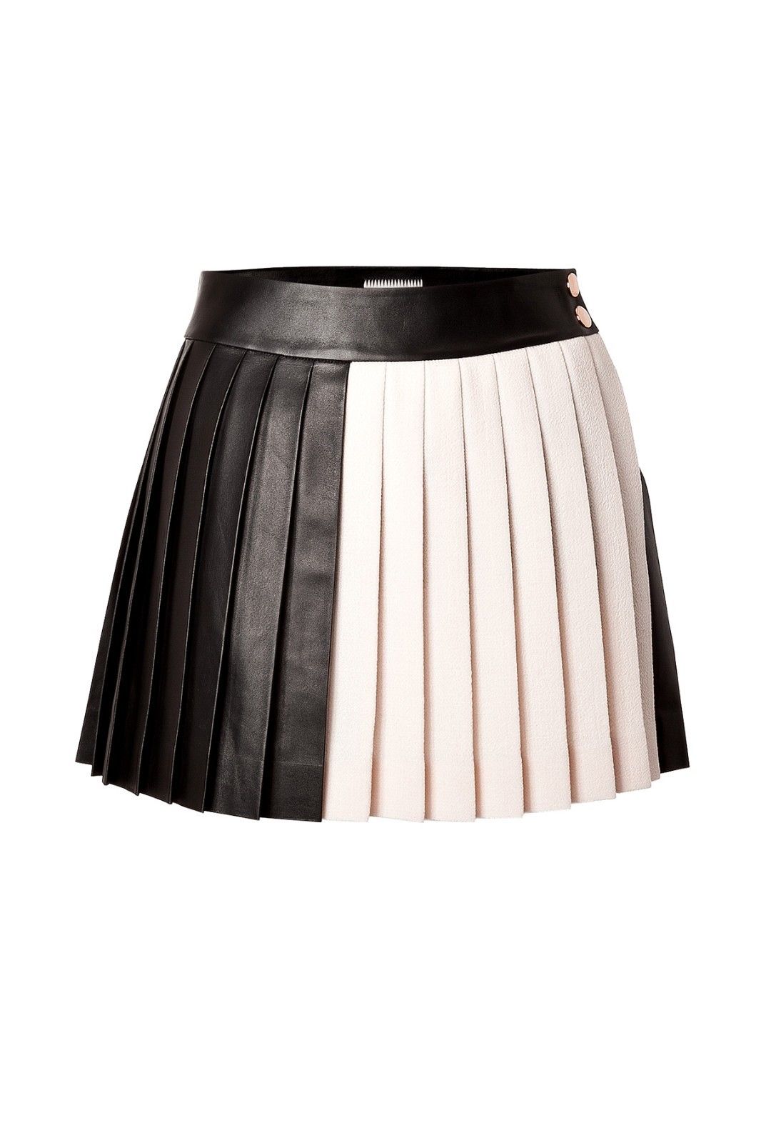 Women Real Lambskin Leather Mini Skirt in knee-length pencil style with satin lining and pockets.