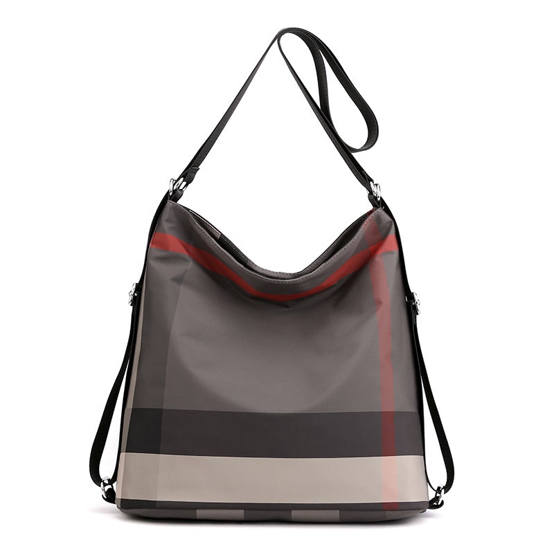 Women's Casual Multi-purpose Large Capacity Shoulder Bag in vertical square shape with soft handle and inner patch bag.