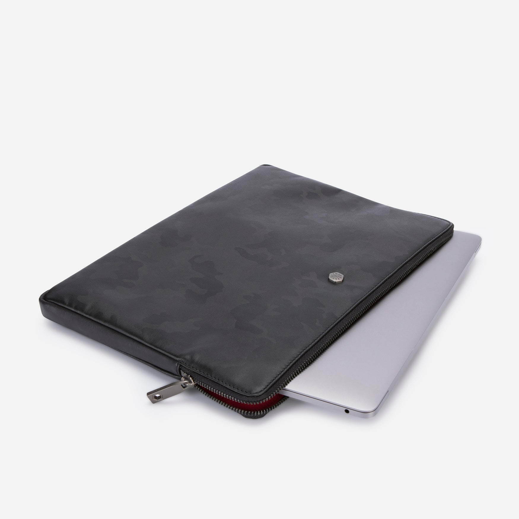 Zip Around Laptop Folder in Camo, featuring a stylish design and multiple compartments for organization.