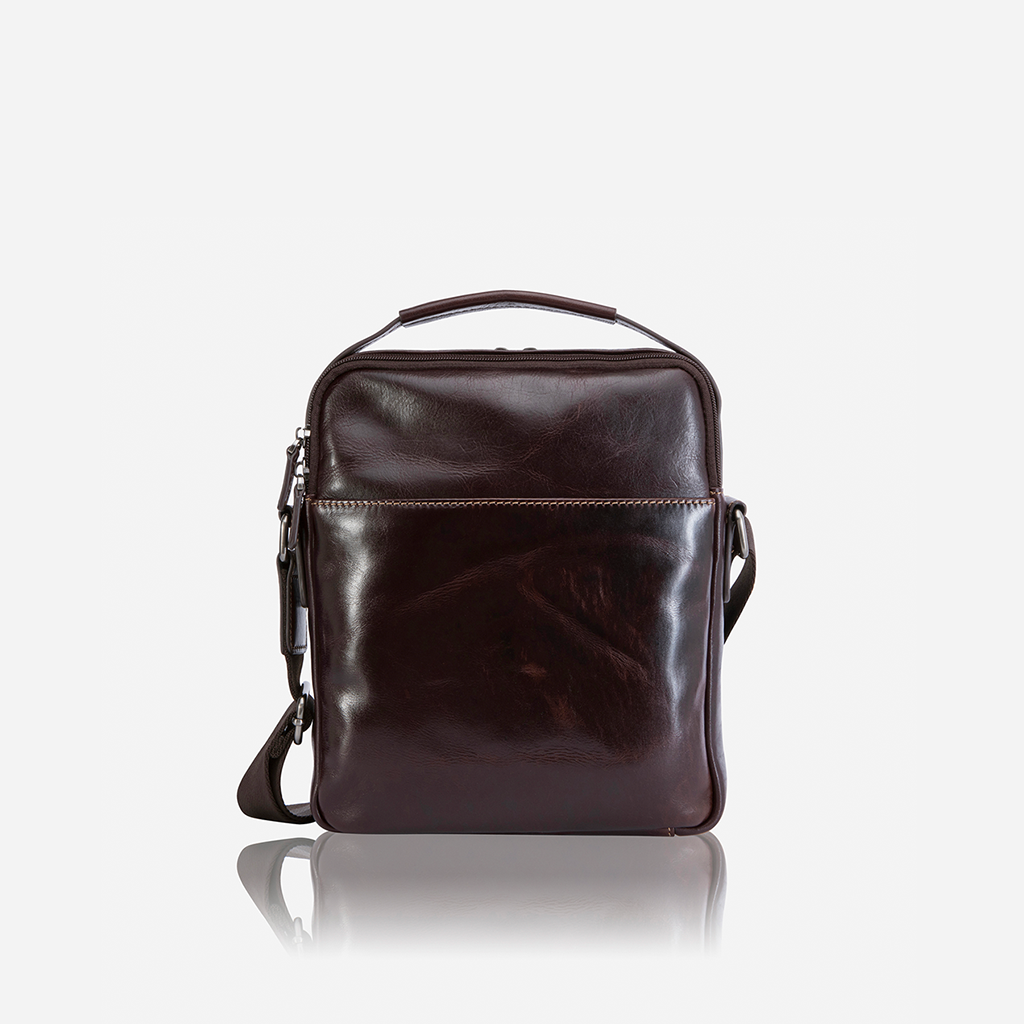 Stylish Zip Crossbody Bag in Tobacco color, featuring ample space and a sleek design, perfect for travel and daily use.