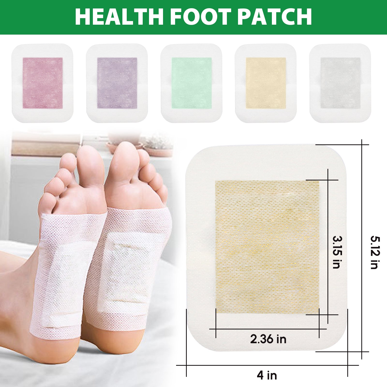 30 Pcs Sleep Foot Pads in assorted flavors, showcasing natural herbal ingredients for stress relief and improved sleep quality.