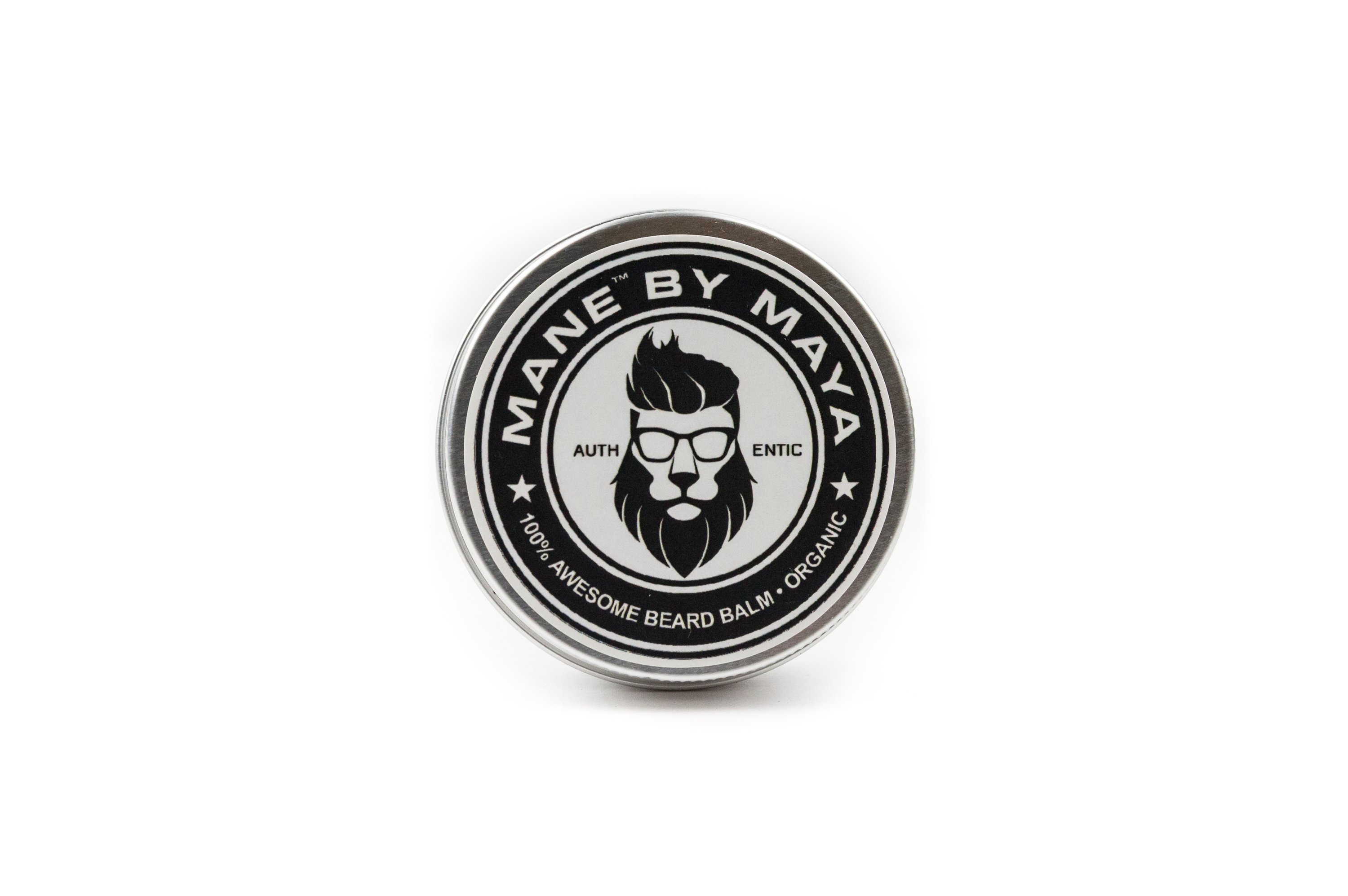 A 2 OZ jar of unscented beard balm, showcasing its creamy texture and natural ingredients, perfect for taming and nourishing facial hair.