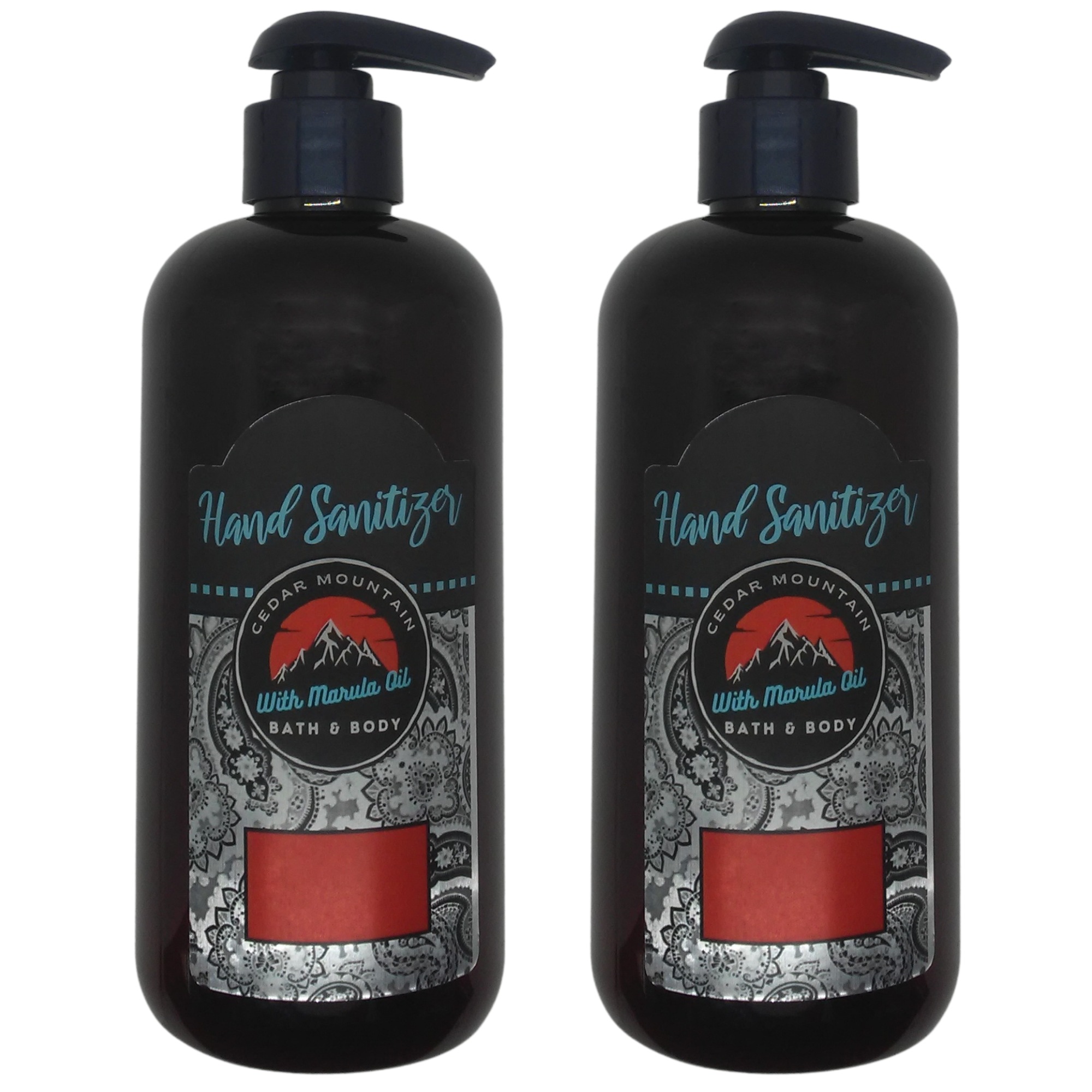 Cedar Mountain Acai Magnolia & Jasmine Scented Hand Sanitizer Gel in a 12 oz bottle, showcasing its elegant design and vibrant label.