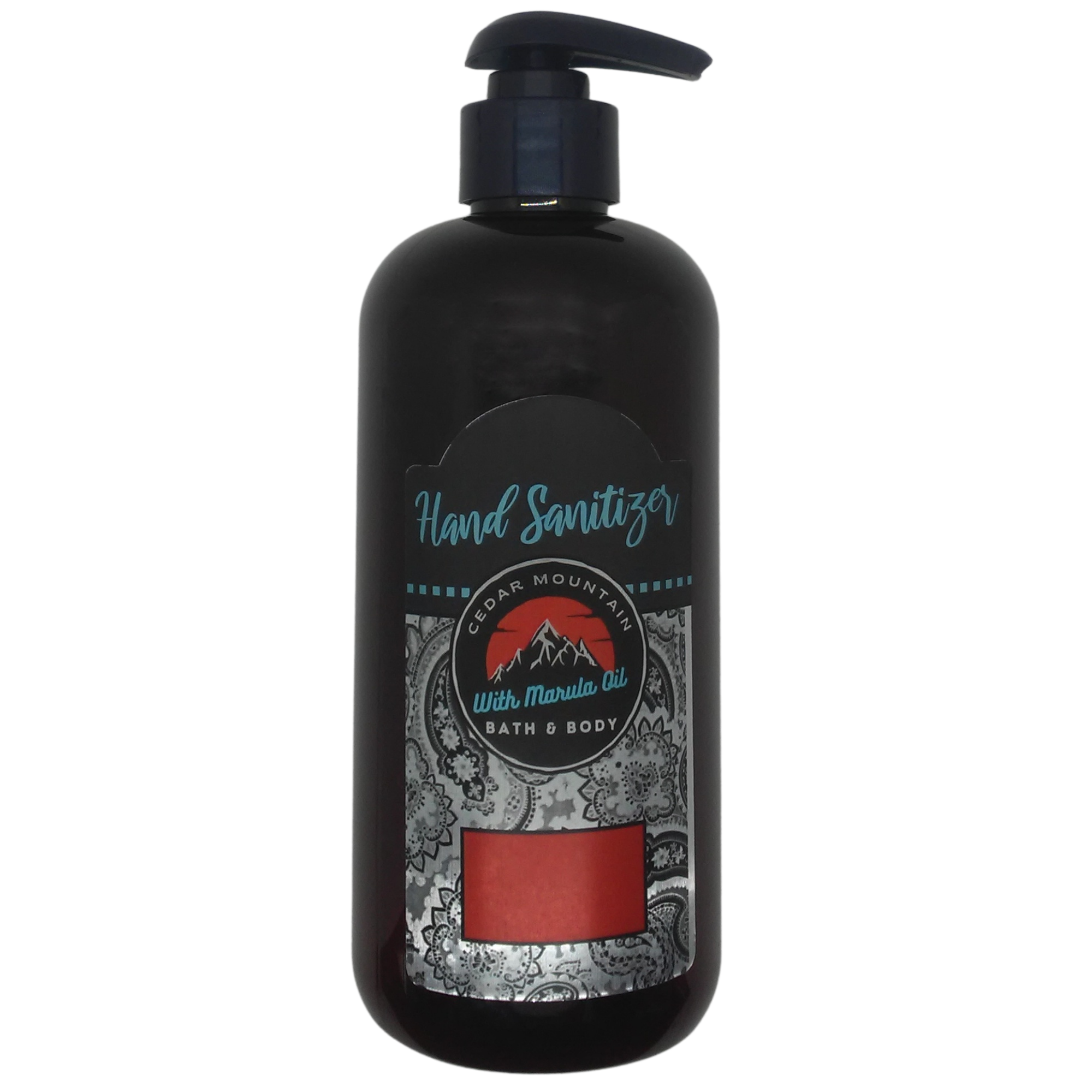 Cedar Mountain Aloha E Komo Mai Scented Hand Sanitizer Gel in a 12 Oz bottle with tropical floral design.