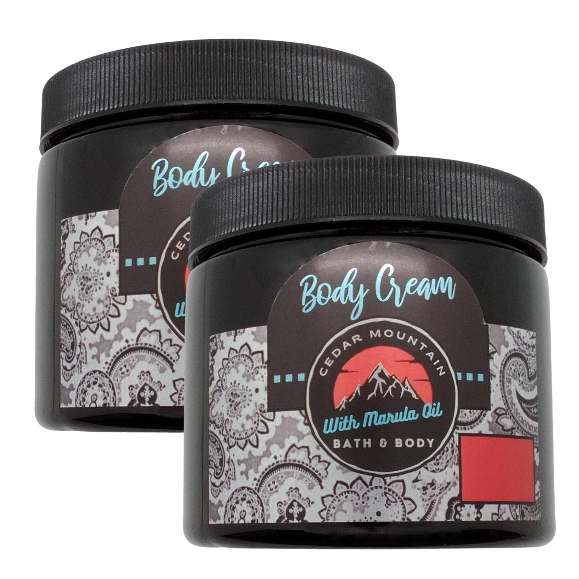 Cedar Mountain Apothecary Grapefruit Scented Luxury Marula Oil Body Cream in a 16 Oz jar, showcasing its rich texture and vibrant packaging.