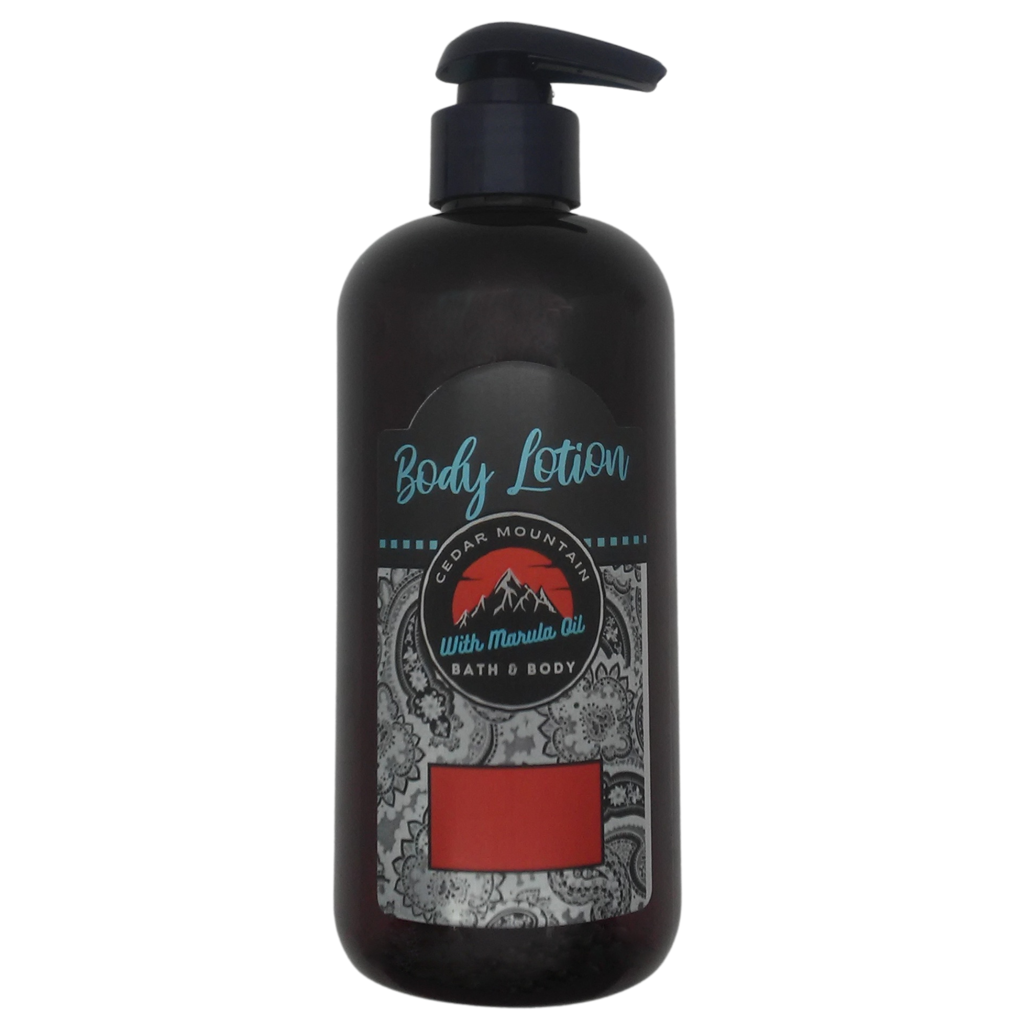 Cedar Mountain Lemon Mint Leaf Body Lotion in a 12 oz bottle with a refreshing lemon mint scent.