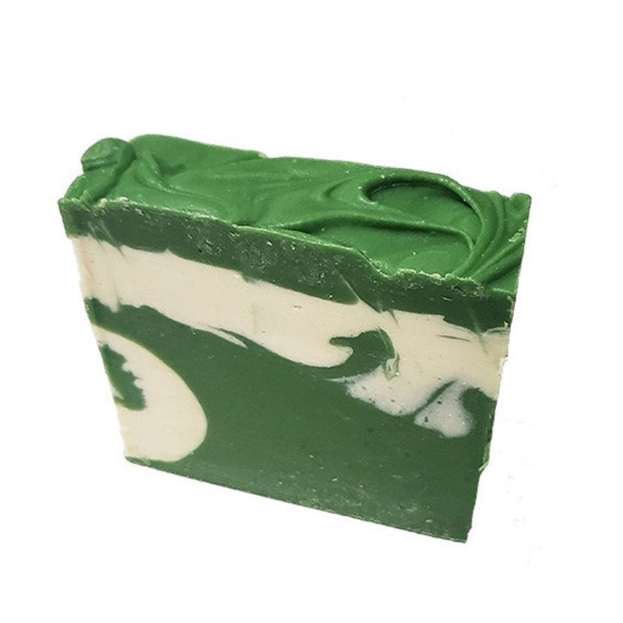 A beautifully crafted Coconut Lime Soap bar with tropical coconut and lime scent, showcasing its creamy texture and vibrant colors.