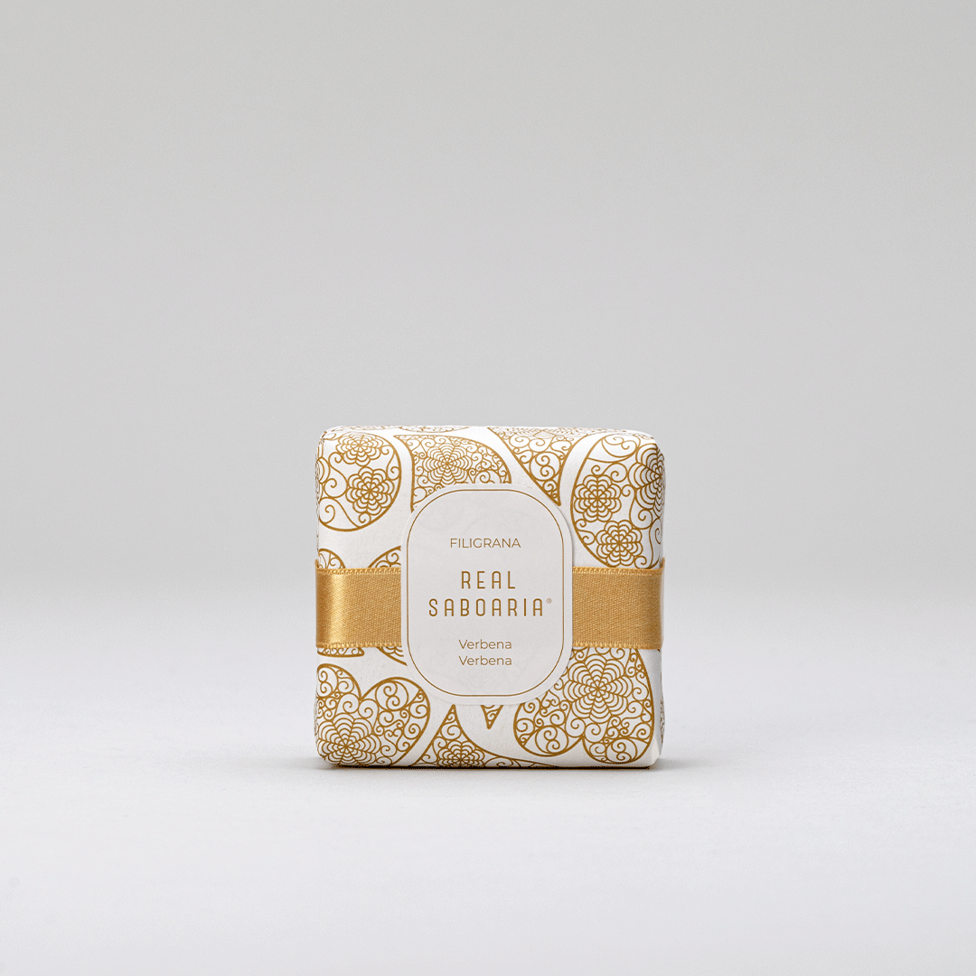 Filigrana Soap bar with olive oil infusion, showcasing its soft texture and elegant packaging.