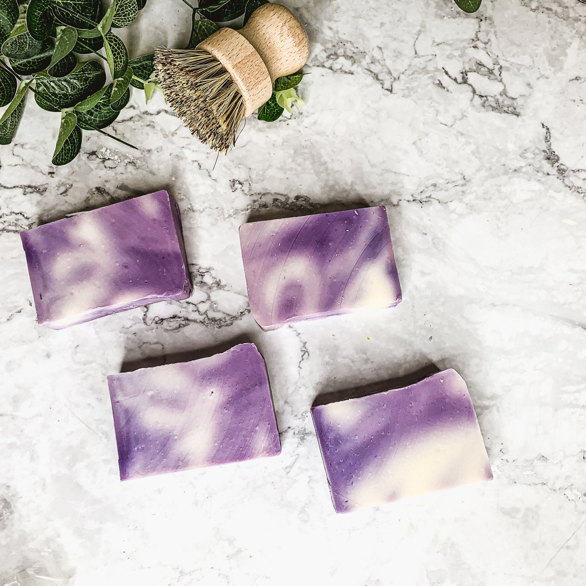 Lavender Lemongrass soap bar with vibrant colors and natural ingredients, showcasing its handcrafted quality.