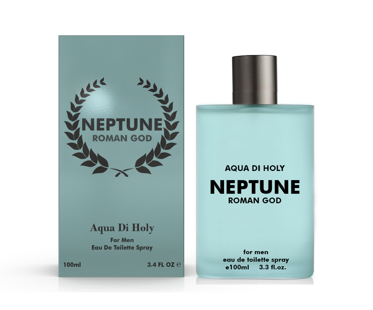 Neptune Perfume for Men by Aqua Di Holy, 100ml Eau De Toilette spray bottle with elegant design.