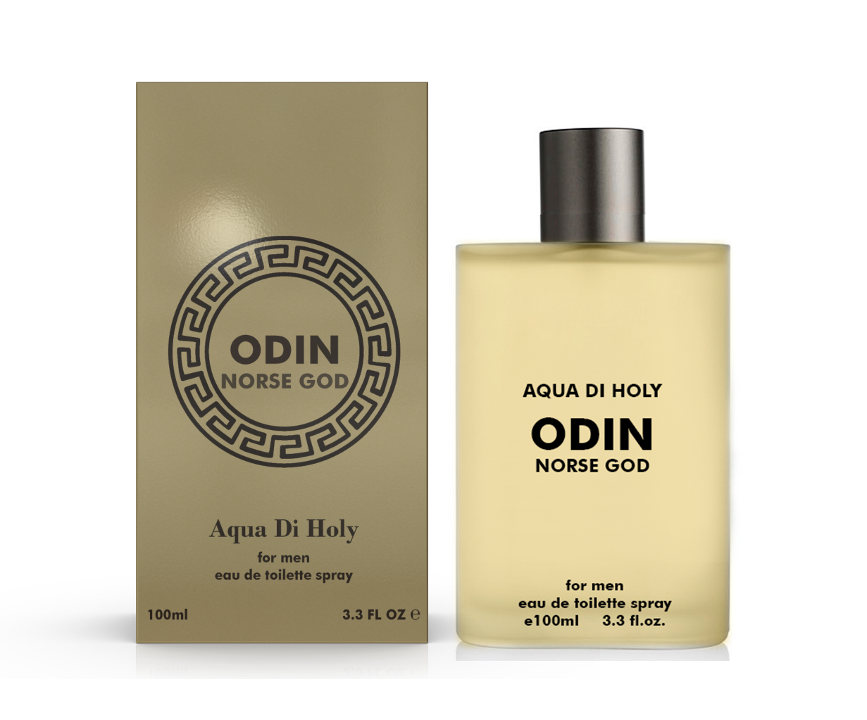 Odin Perfume for Men by Aqua Di Holy in a sleek 100ml bottle, showcasing its elegant design and branding.