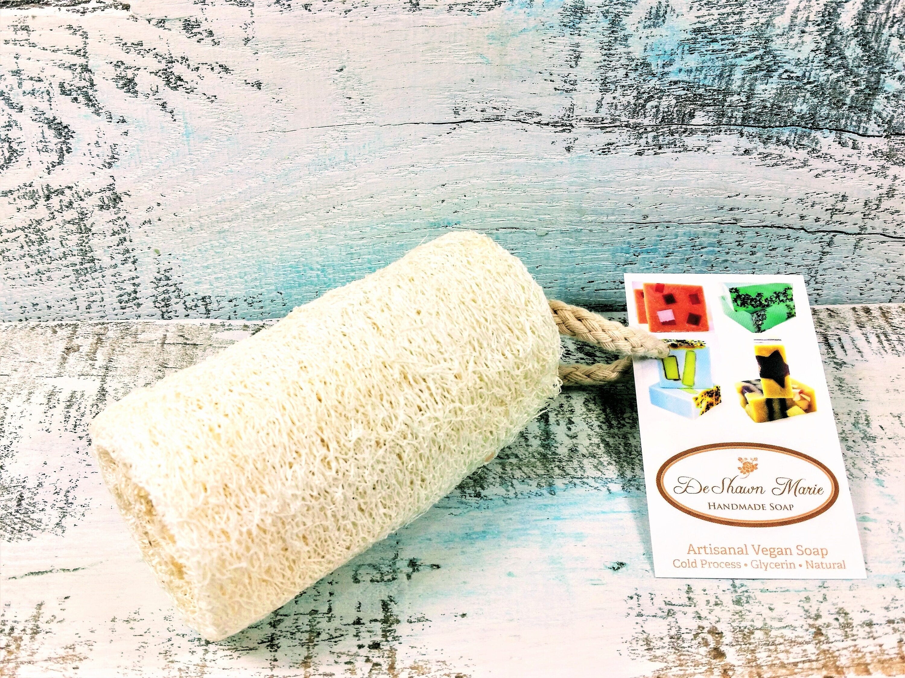 Organic Natural 4" Loofah, a vegan and biodegradable exfoliating sponge, ideal for healthy skin care.