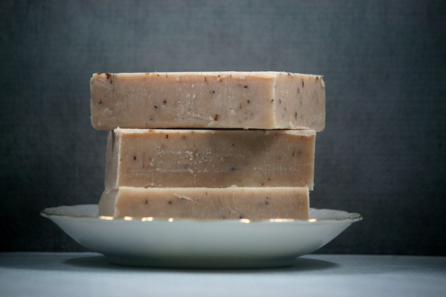 Rooibos Tea Soap bar, unscented, made with organic Rooibos tea, showcasing its natural color and texture.