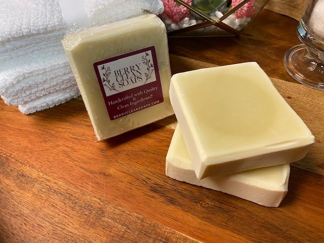 Extra large sensitive skin soap bar made with organic chamomile and calendula, featuring a creamy texture and natural ingredients.