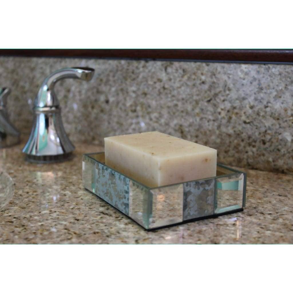 Shea Honey Oatmeal Soap bar with natural ingredients, showcasing its rich texture and organic components.