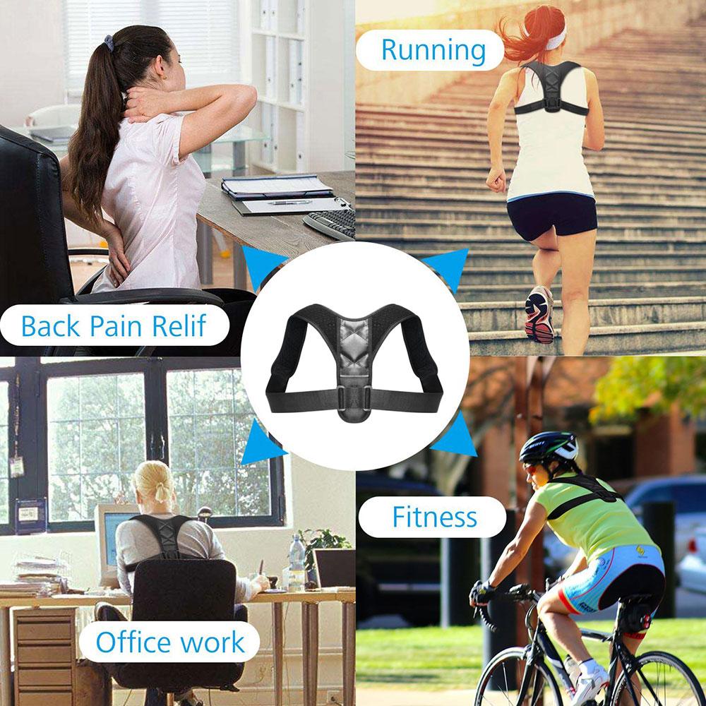 Unisex Adjustable Back Posture Corrector with breathable straps, designed for comfort and effective posture support.