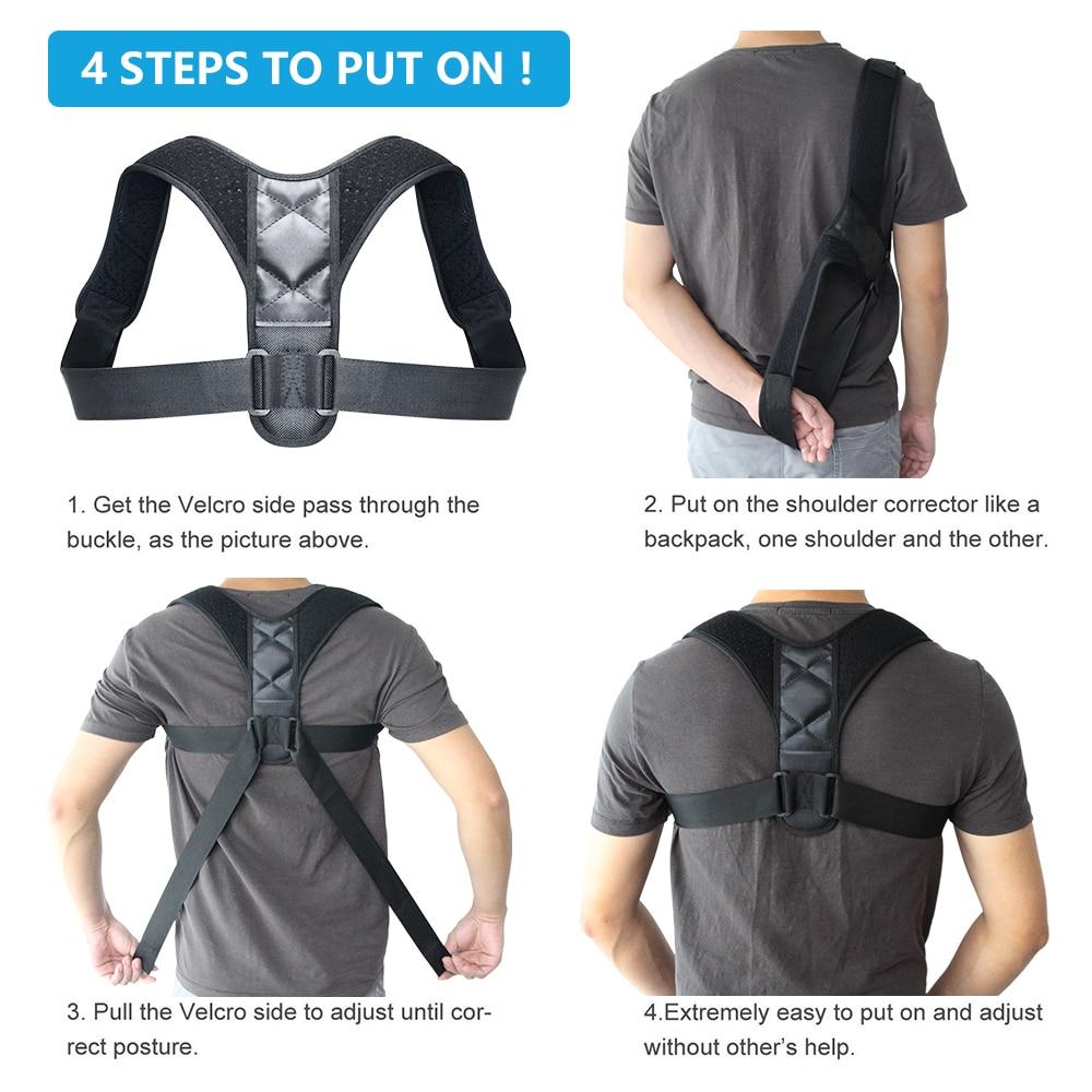 Unisex Adjustable Back Posture Corrector with breathable straps, designed for comfort and effective posture support.