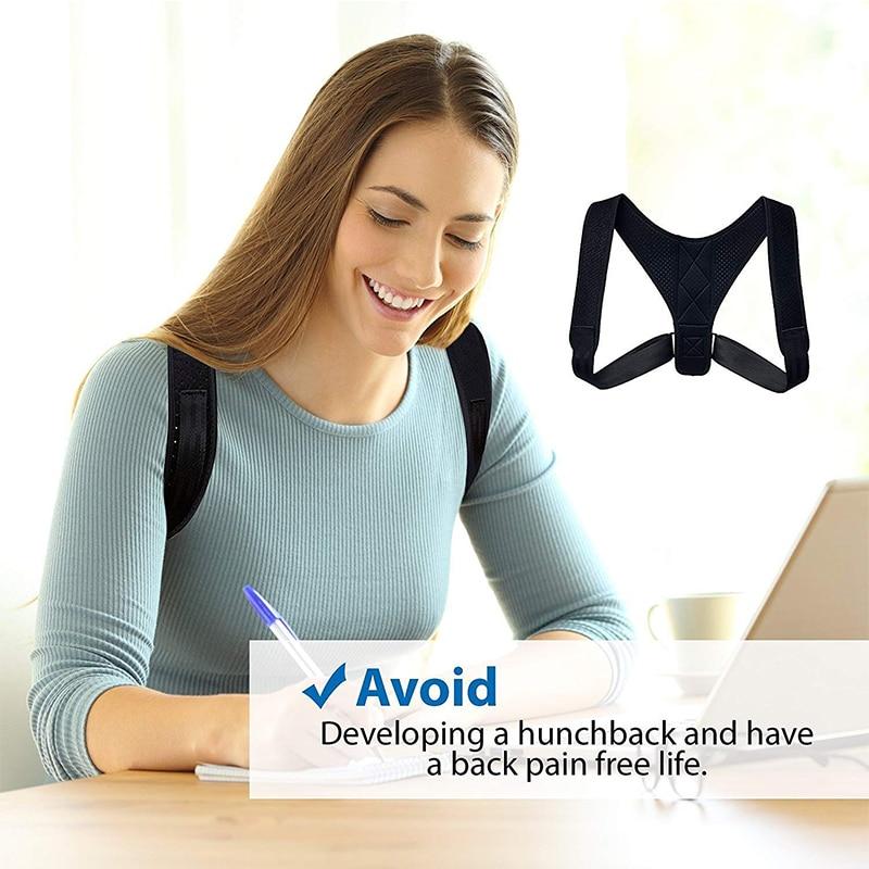 Unisex Adjustable Back Posture Corrector with breathable straps, designed for comfort and effective posture support.