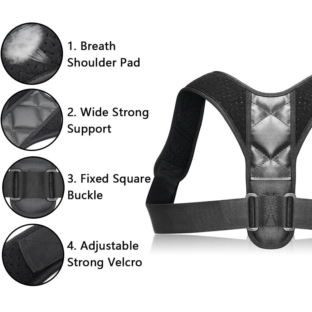 Unisex Adjustable Back Posture Corrector with breathable straps, designed for comfort and effective posture support.