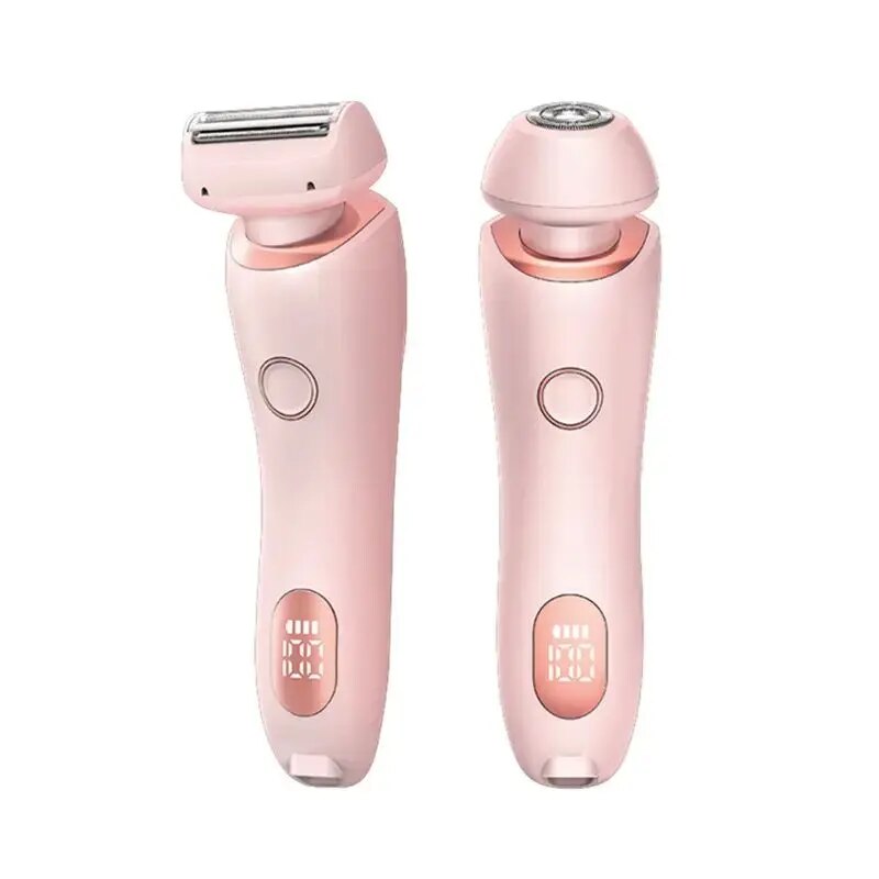 2 in 1 USB Electric Epilator Hair Removal Device for Women, featuring a sleek design and replaceable blades for efficient hair removal.