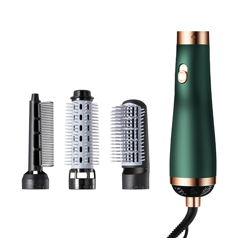 3 in 1 Multifunctional Comb Hair Dryer in vibrant colors, showcasing its sleek design and multiple styling options.