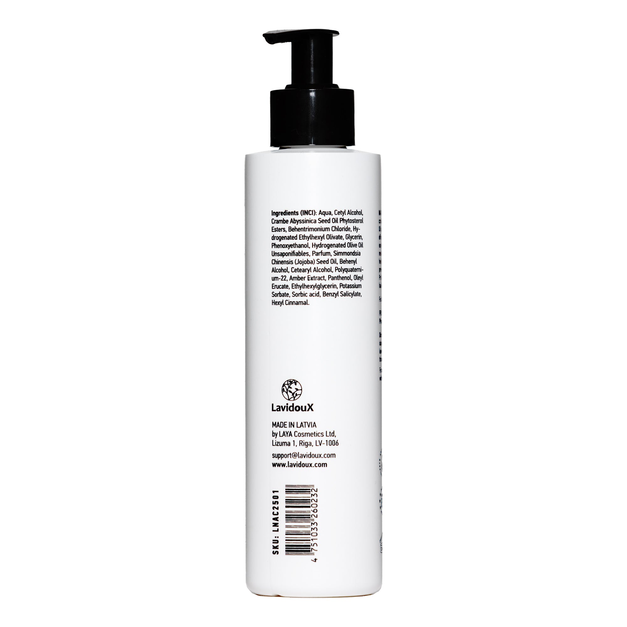 Amber Conditioner bottle with natural ingredients, showcasing its moisturizing properties.