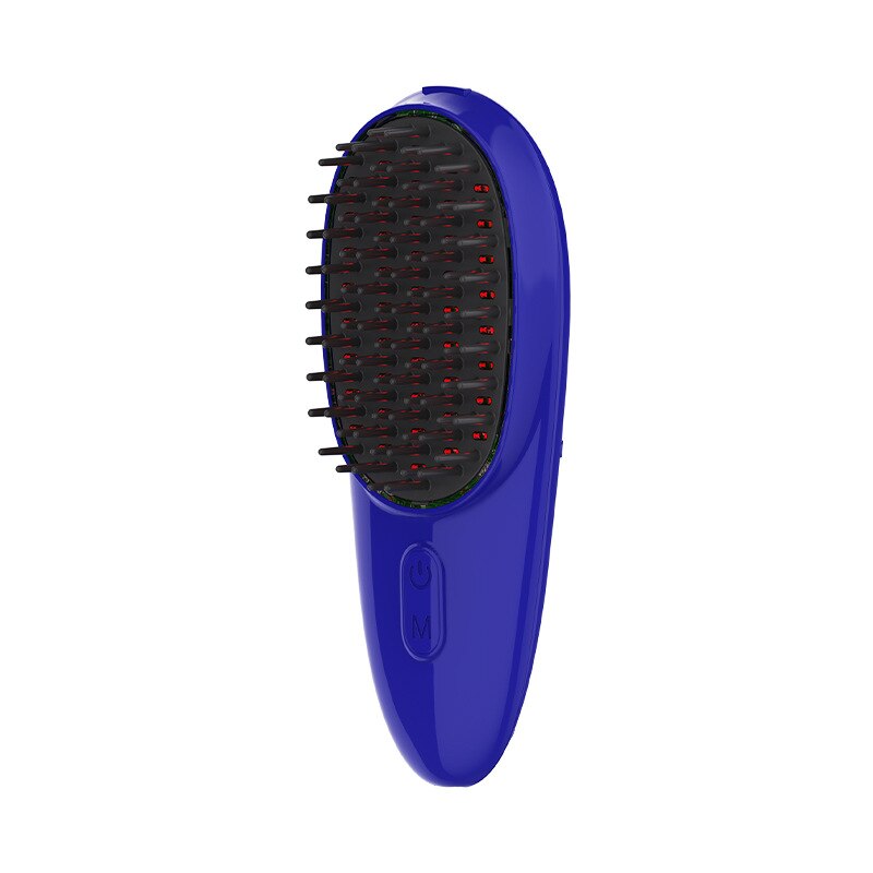 Anti Hair Electric Massage Comb with red and blue light therapy for hair growth, featuring detachable teeth for easy cleaning.