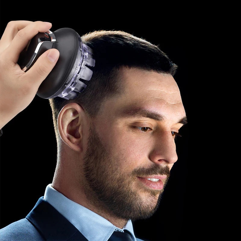 Automatic Hair Trimmer featuring a 360 rotating clipper and LED display, designed for precision grooming and easy maintenance.